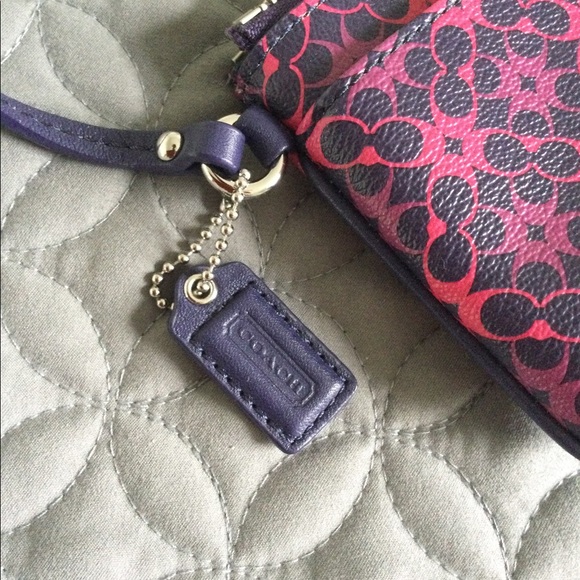 Coach Pink and Purple Wristlet - Picture 3 of 5